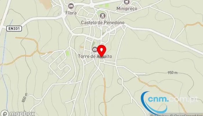 mapa de Loja CTT Correios em Penedono
