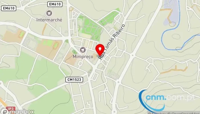 mapa de Loja CTT Correios em Tondela