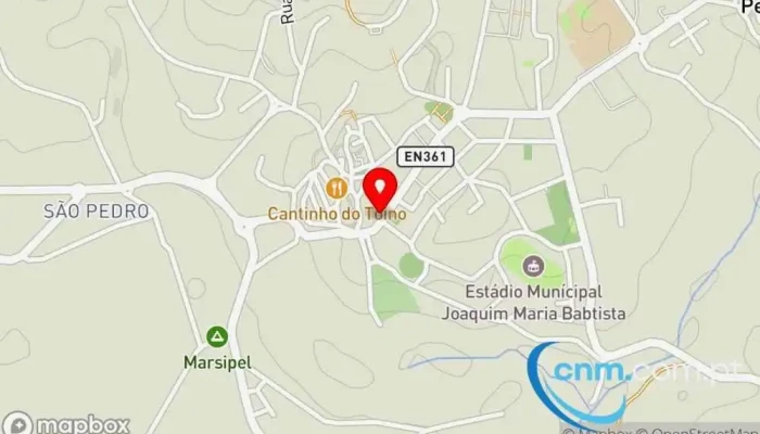 mapa de Loja CTT Correios em Alcanena