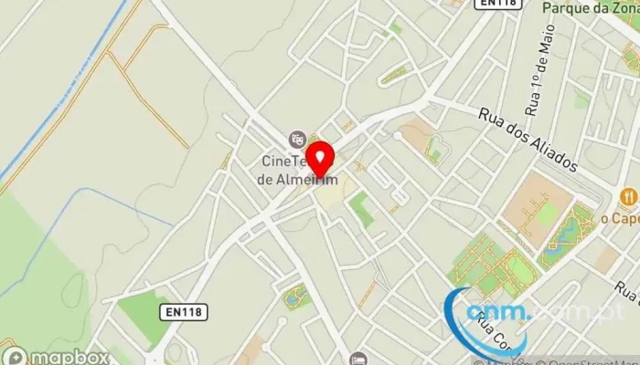 mapa de Loja CTT Correios em Almeirim