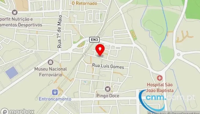 mapa de Loja CTT Correios em Entroncamento