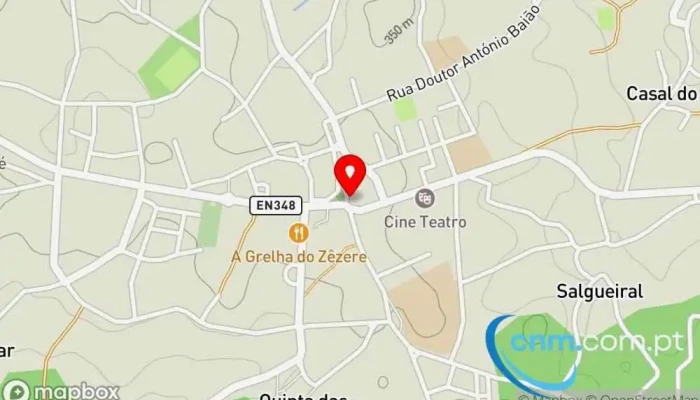 mapa de Loja CTT Correios em Ferreira do Zêzere