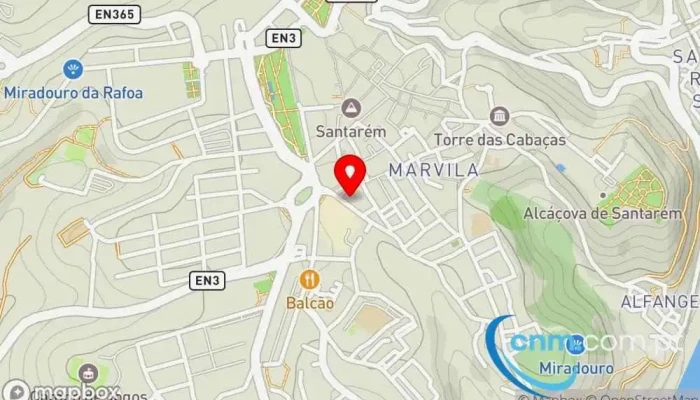 mapa de Loja CTT Correios em Santarém
