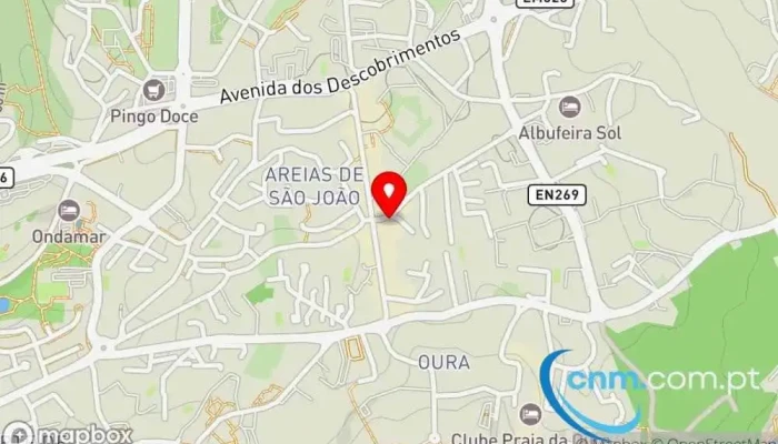 mapa de Loja CTT Correios em Albufeira