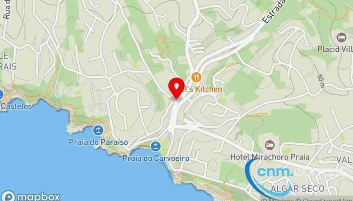mapa de Loja CTT Correios em Carvoeiro