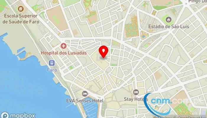 mapa de Loja CTT Correios em Faro