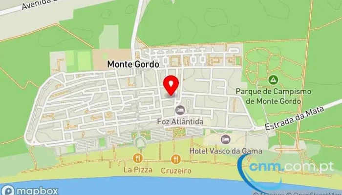 mapa de Loja CTT Correios em Monte Gordo