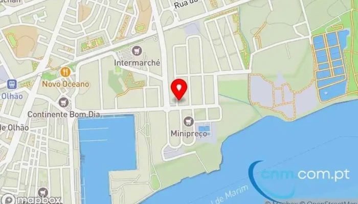 mapa de Loja CTT Correios em Olhão