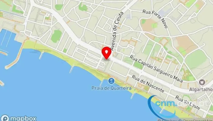 mapa de Loja CTT Correios em Quarteira
