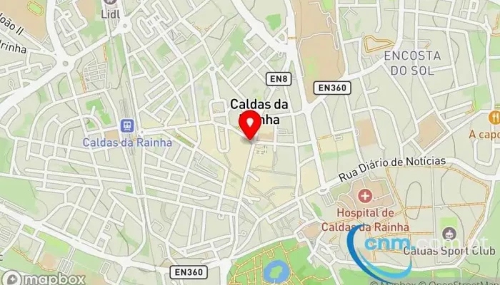 mapa de Loja CTT Correios em Caldas da Rainha