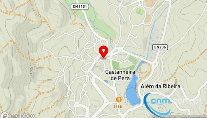 mapa de Loja CTT Correios em Castanheira de Pêra