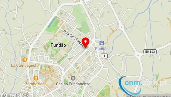 mapa de Loja CTT Correios em Fundão
