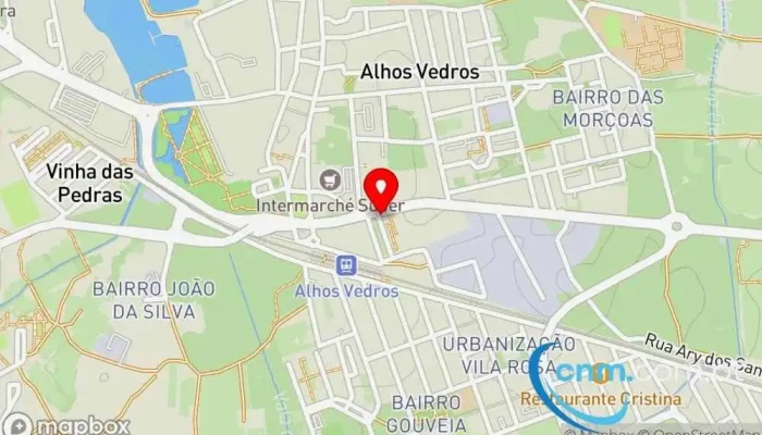 mapa de Loja CTT Correios em Alhos Vedros