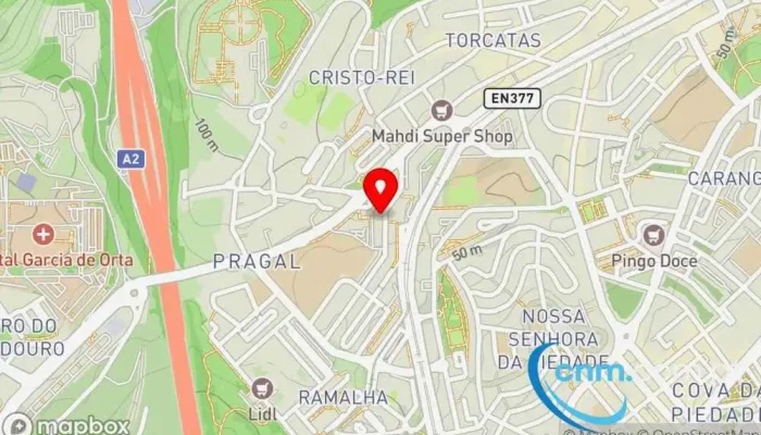 mapa de Loja CTT Correios, Banco em Almada
