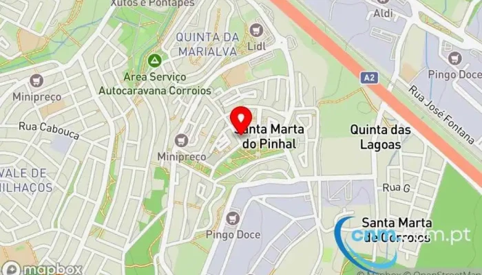 mapa de Loja CTT Correios em Corroios