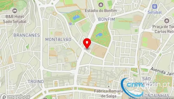 mapa de Loja CTT Correios em Setúbal