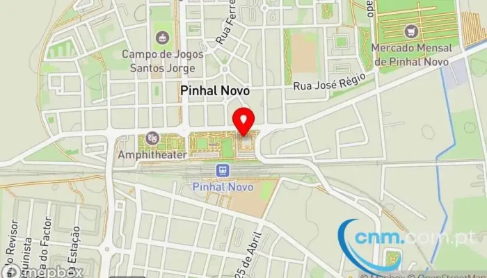 mapa de Loja CTT Correios em Pinhal Novo