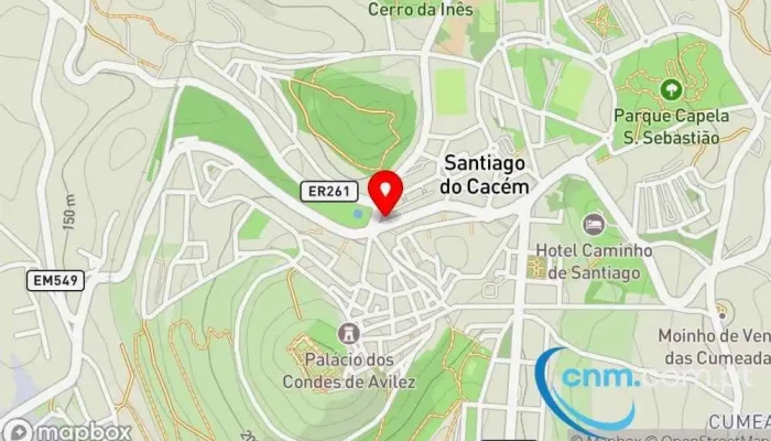 mapa de Loja CTT Correios em Santiago do Cacém