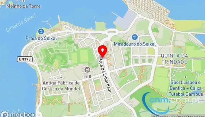 mapa de Loja CTT Correios em Seixal