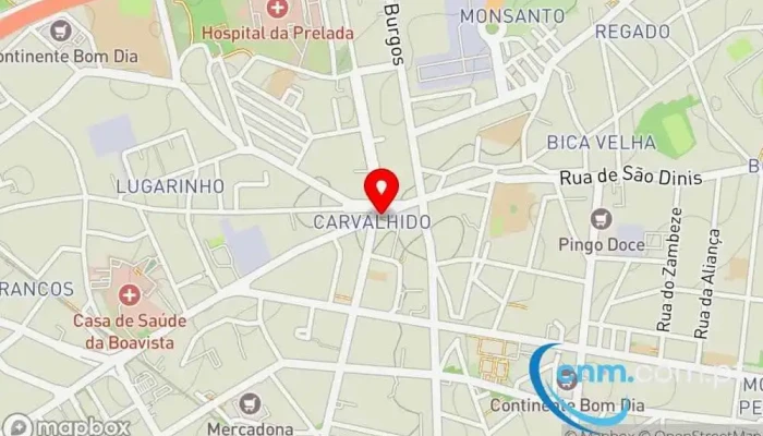 mapa de Loja CTT Correios em Porto
