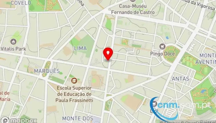 mapa de Loja CTT Correios em Porto