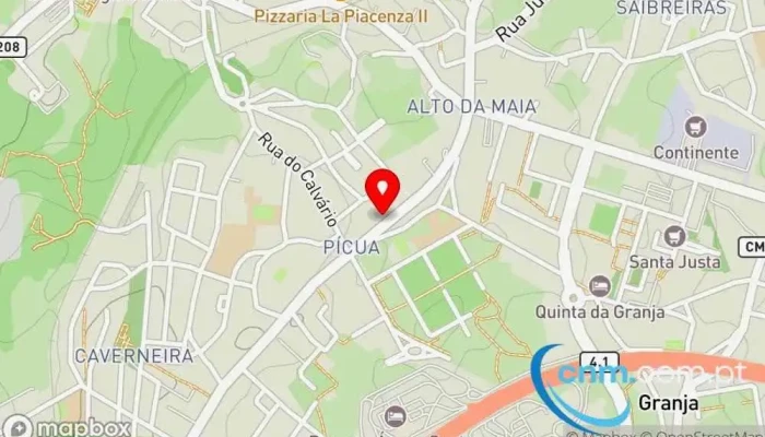 mapa de Loja CTT Correios em Maia