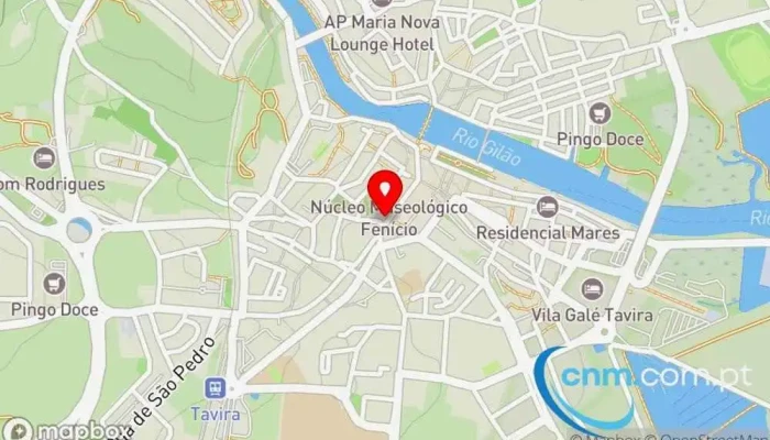 mapa de Loja CTT Tavira Correios em Tavira