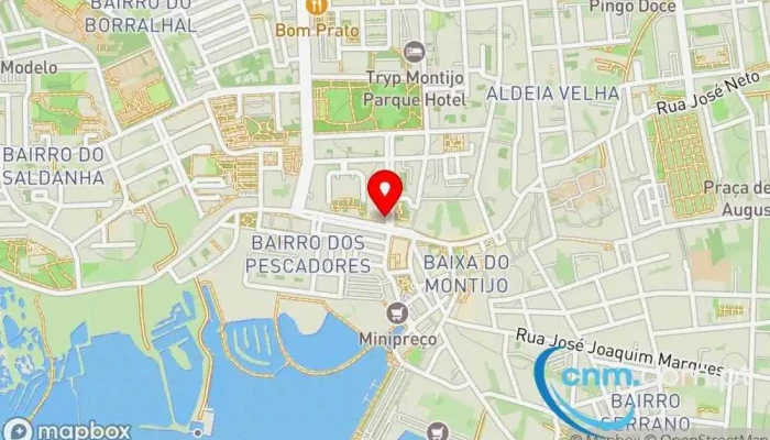 mapa de Lojas CTT Correios em Montijo