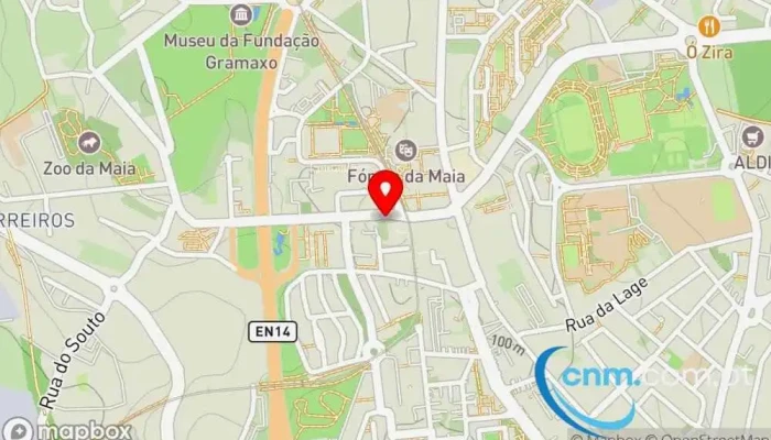 mapa de Marco de correio CTT Correio em Maia