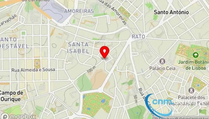mapa de Marco do Correio 1436 Correios em Lisboa