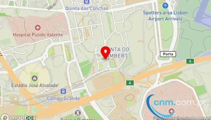 mapa de Marco do Correio CTT Correios em Lisboa