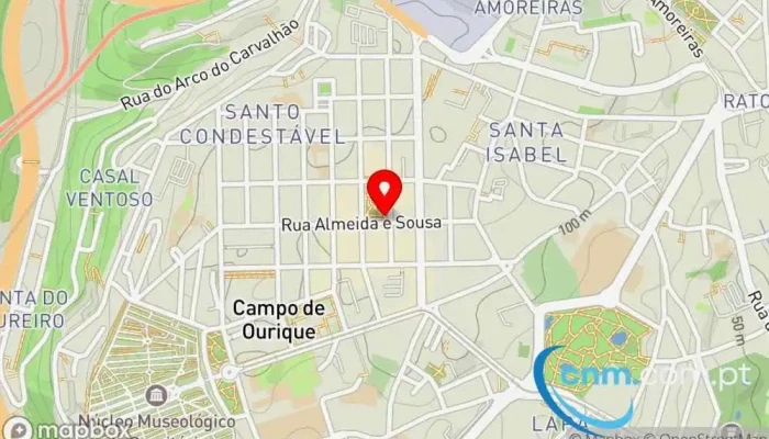 mapa de Marco dos correios Correios em Lisboa