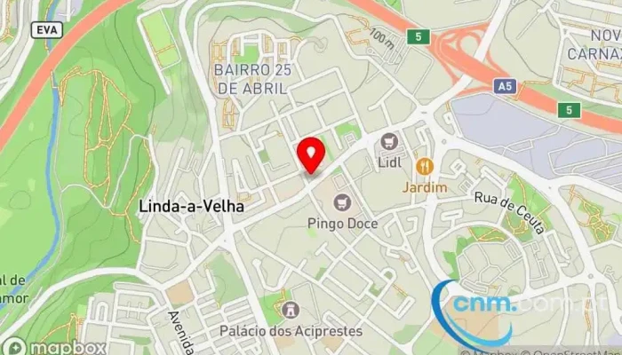 mapa de Marco dos Correios Correios em Linda-a-Velha