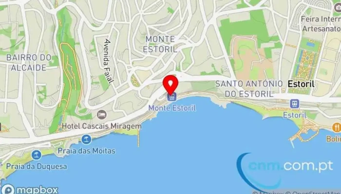 mapa de Monte Estoril Estação de trem em Estoril