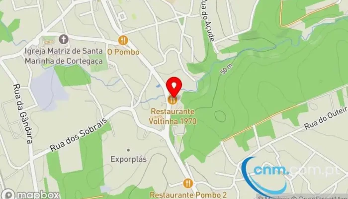mapa de Novo Posto de Correios CTT Correios em Cortegaça