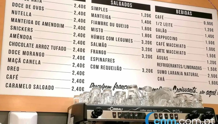 Os Croissants -  Cardapio - Estoril