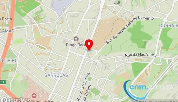 mapa de Palhota Correios em Porto