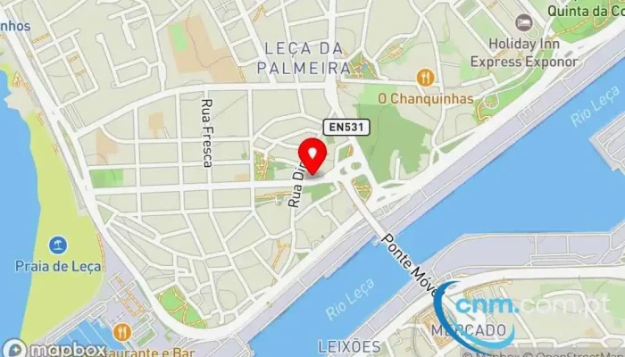 mapa de Papelaria Galereia Correios em Leça da Palmeira
