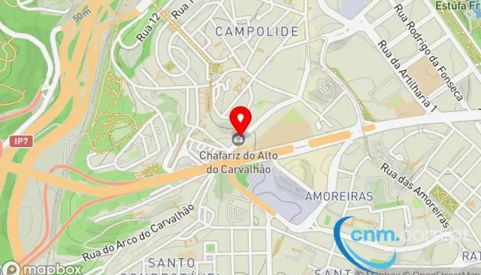 mapa de Paragem autocarro 742 Correios em Lisboa