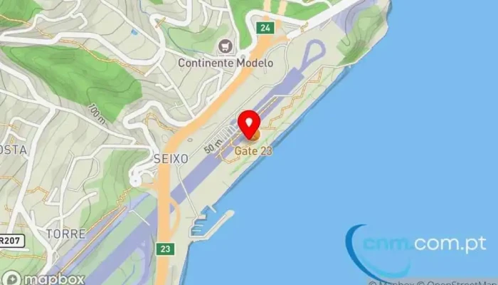 mapa de Parque Desportivo de Água de Pena Ginásio poliesportivo em Machico