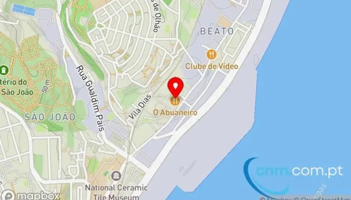 mapa de Ponto CTT Cantinho da Avó (Xabregas) Correios em Lisboa