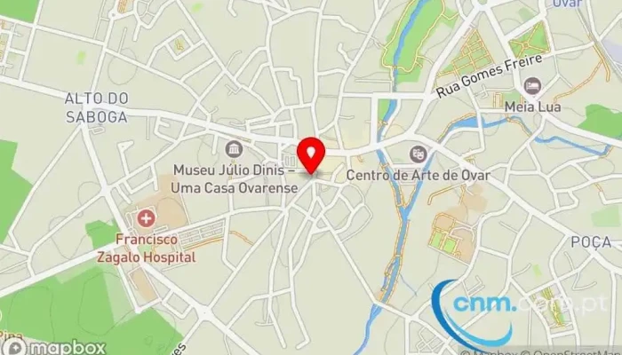 mapa de Ponto CTT Centro (Ovar) Correios em Ovar