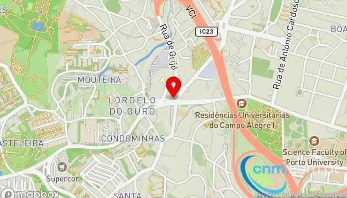 mapa de Ponto CTT Lordelo do Ouro Correios em Porto