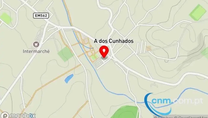 mapa de Ponto CTT Correios em A dos Cunhados