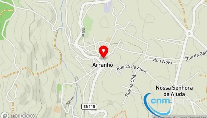mapa de Ponto CTT Correios em Arranhó