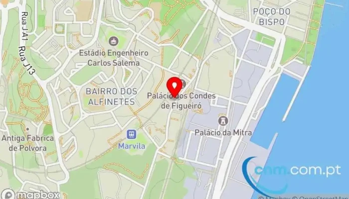 mapa de Ponto CTT Correio em Lisboa