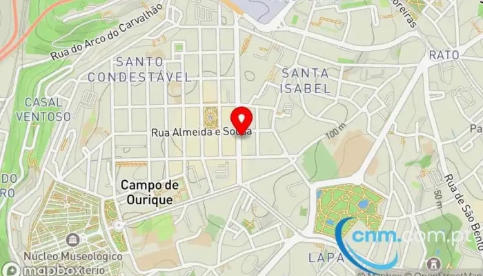 mapa de Ponto CTT Correios em Lisboa