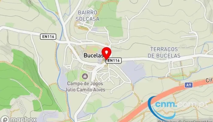mapa de Ponto CTT Correios em Bucelas