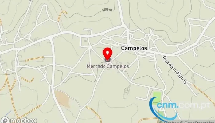 mapa de Ponto CTT Correios em Campelos