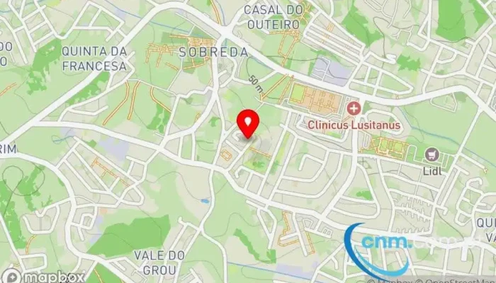 mapa de Ponto CTT Correios em Sobreda